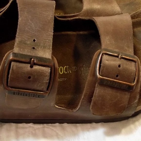 BIRKENSTOCK Men's Milano Sandal, EU43, M10 Brown - Picture 12 of 13